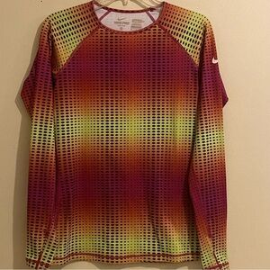 Nike Pro Shirt Womens Size M Dri Fit Stay Warm Pullover Active Multicolor